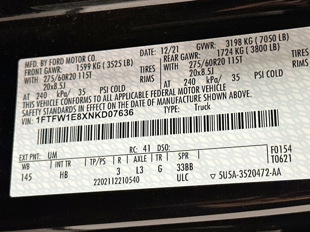 Used 2022 Black Ford Lariat image 34