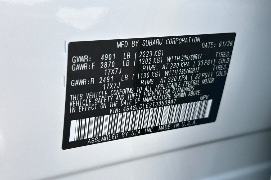 New 2026 CRYSTAL WHITE PEARL Subaru Wilderness image 38