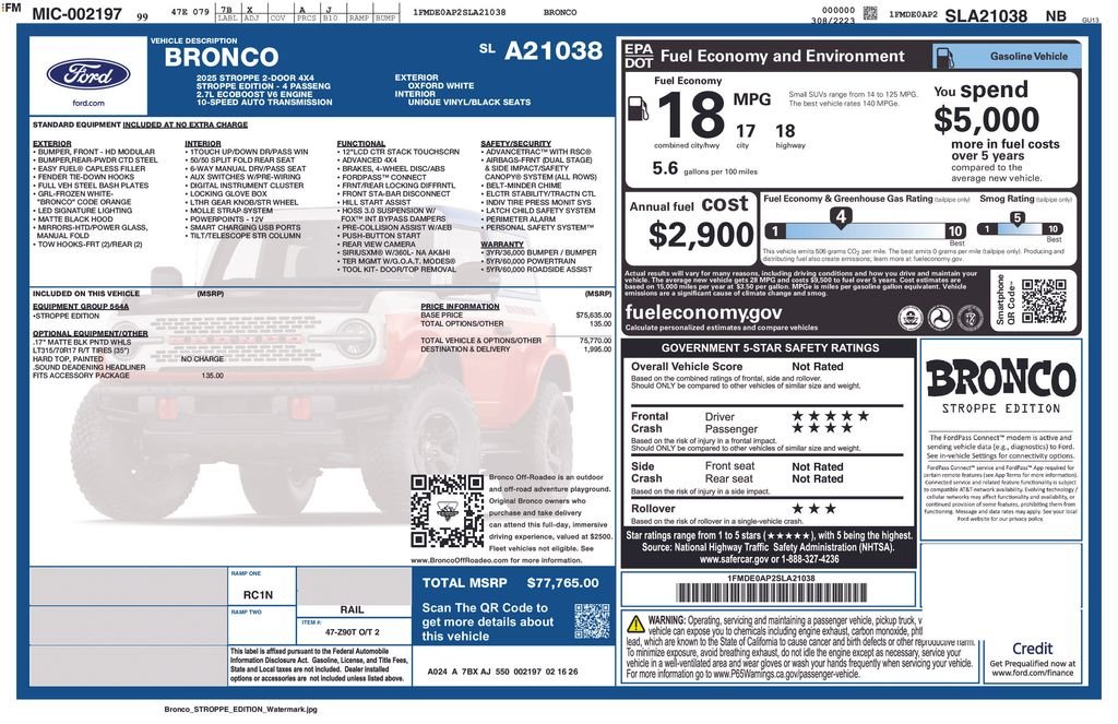 New 2025 Oxford White Ford Stroppe Edition image 32