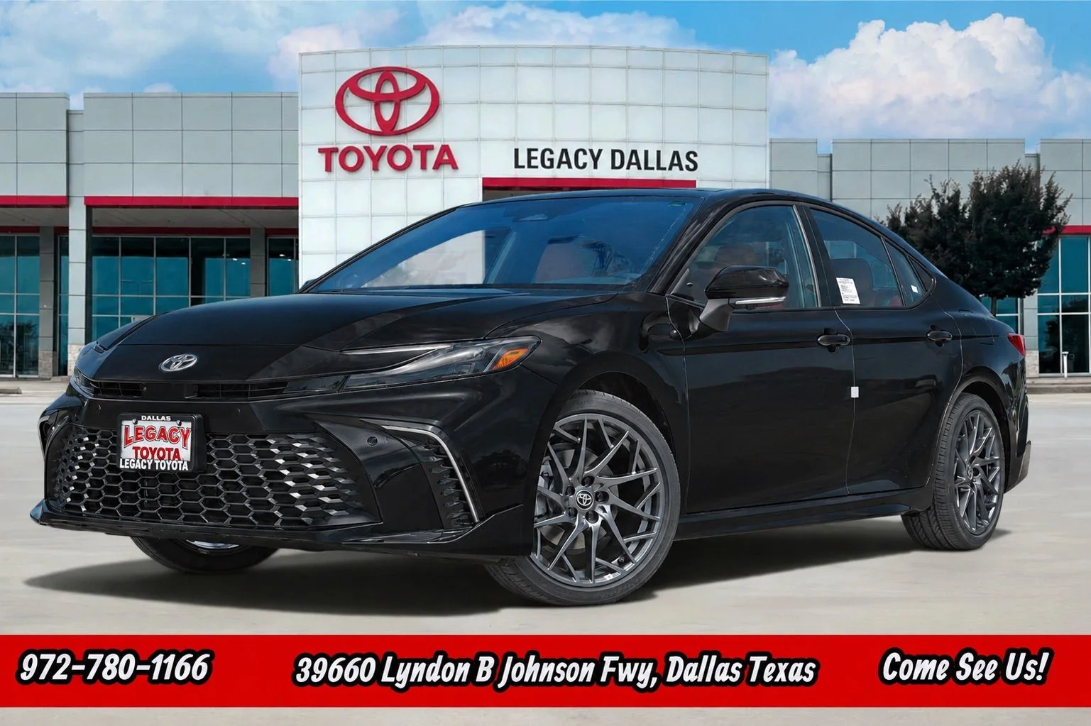 New 2026 Midnight Black Metallic Toyota XSE image 1