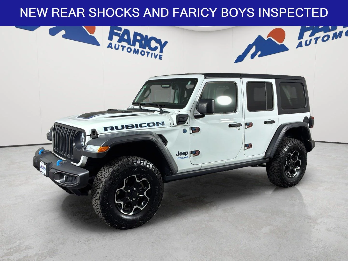 Used 2021 Bright White Clearcoat Jeep Unlimited Rubicon image 1