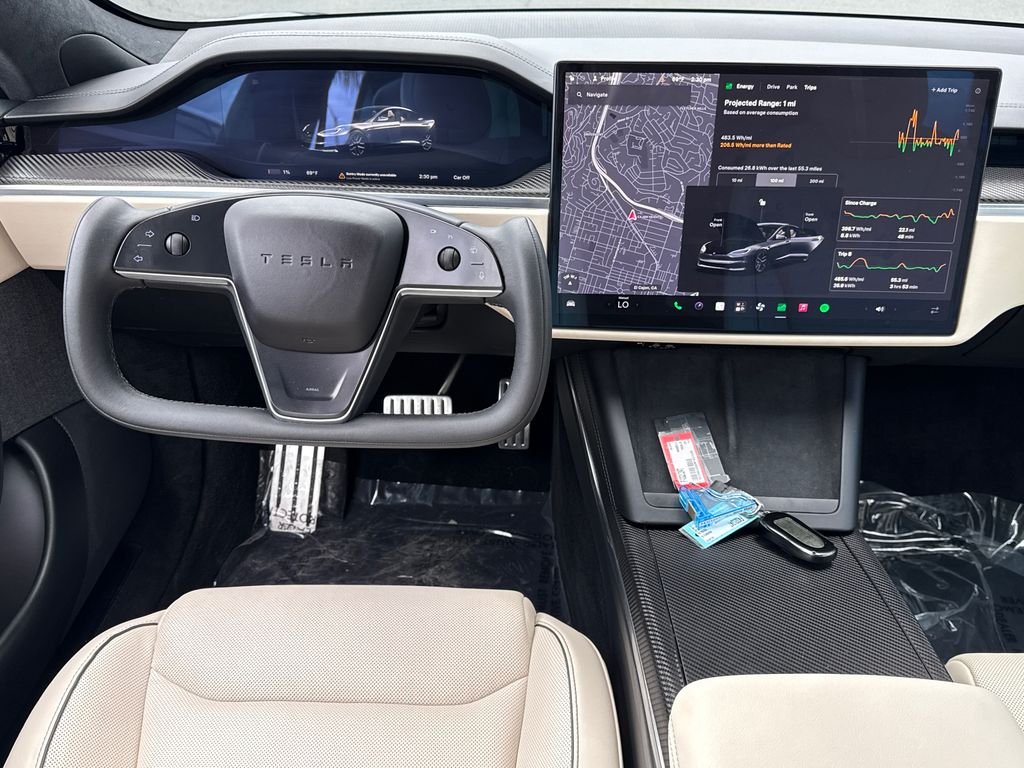 Used 2021 Black Tesla Plaid image 19