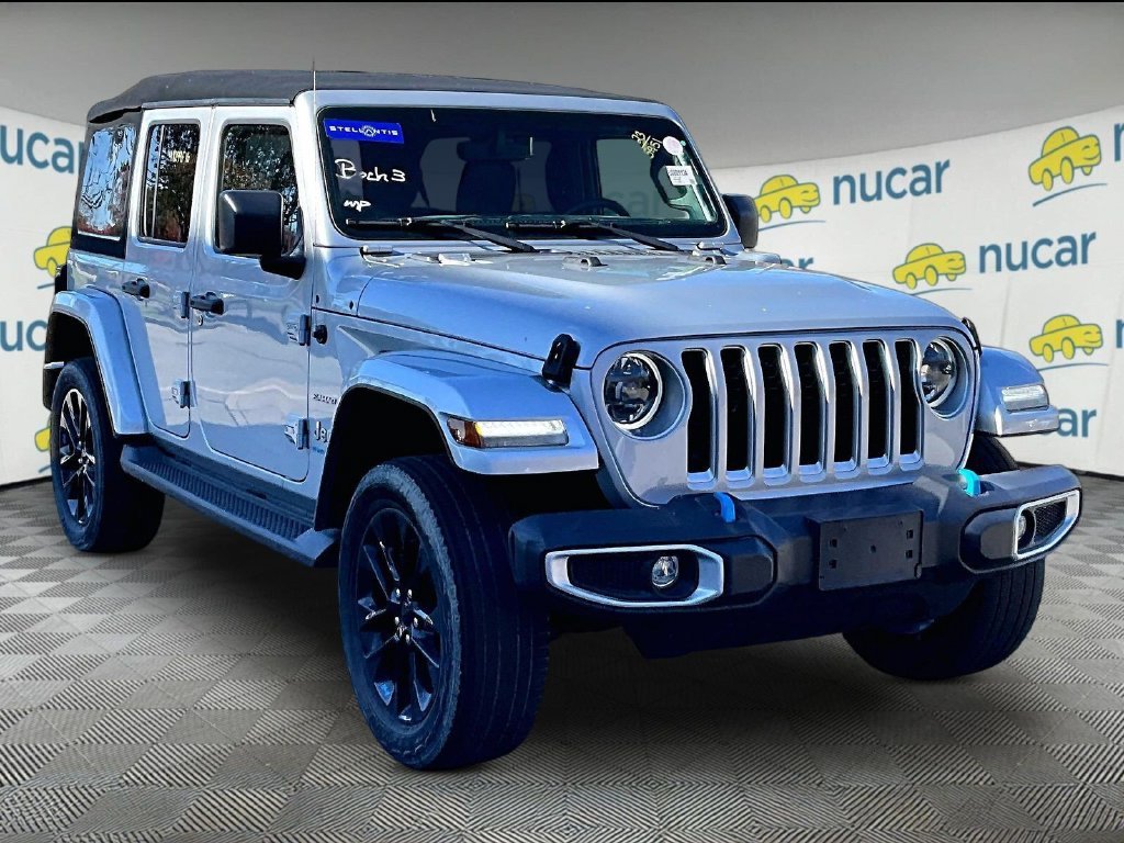 Used 2023 Silver Jeep Sahara 4xe image 1