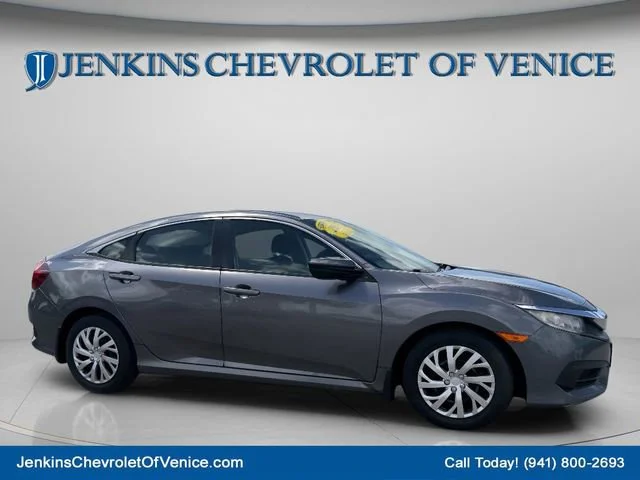 Used 2017 Honda Civic LX with VIN 19XFC2F53HE065055 for sale in Venice, FL