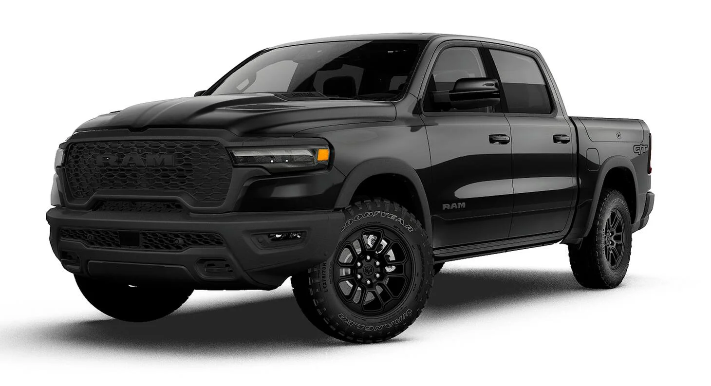 New 2027 Diamond Black Crystal Pearl-Coat Exterior Paint RAM REBEL image 13