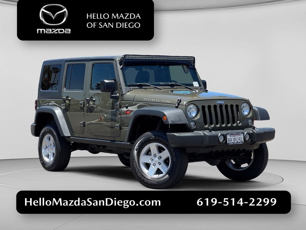 Used 2016 Tank Clearcoat Jeep Unlimited Rubicon image 1