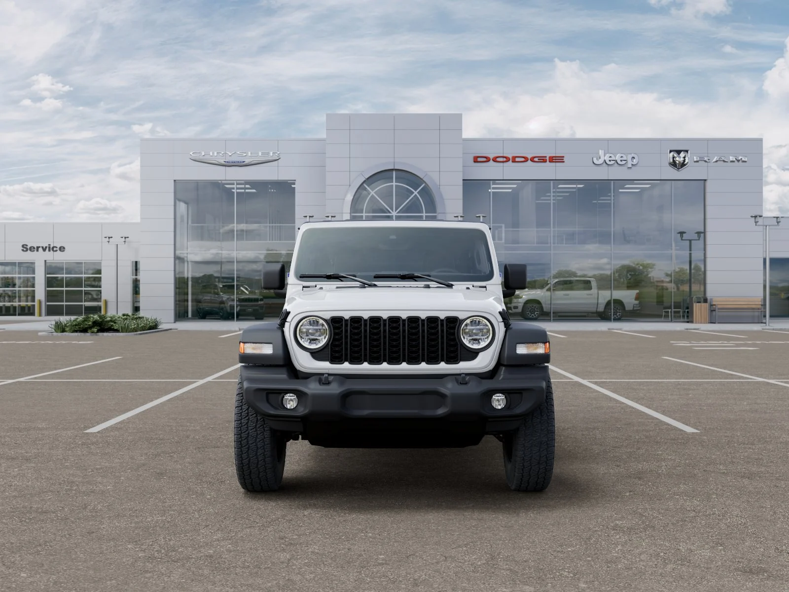 New 2026 Bright White Clear-Coat Exterior Paint Jeep Sport S image 34