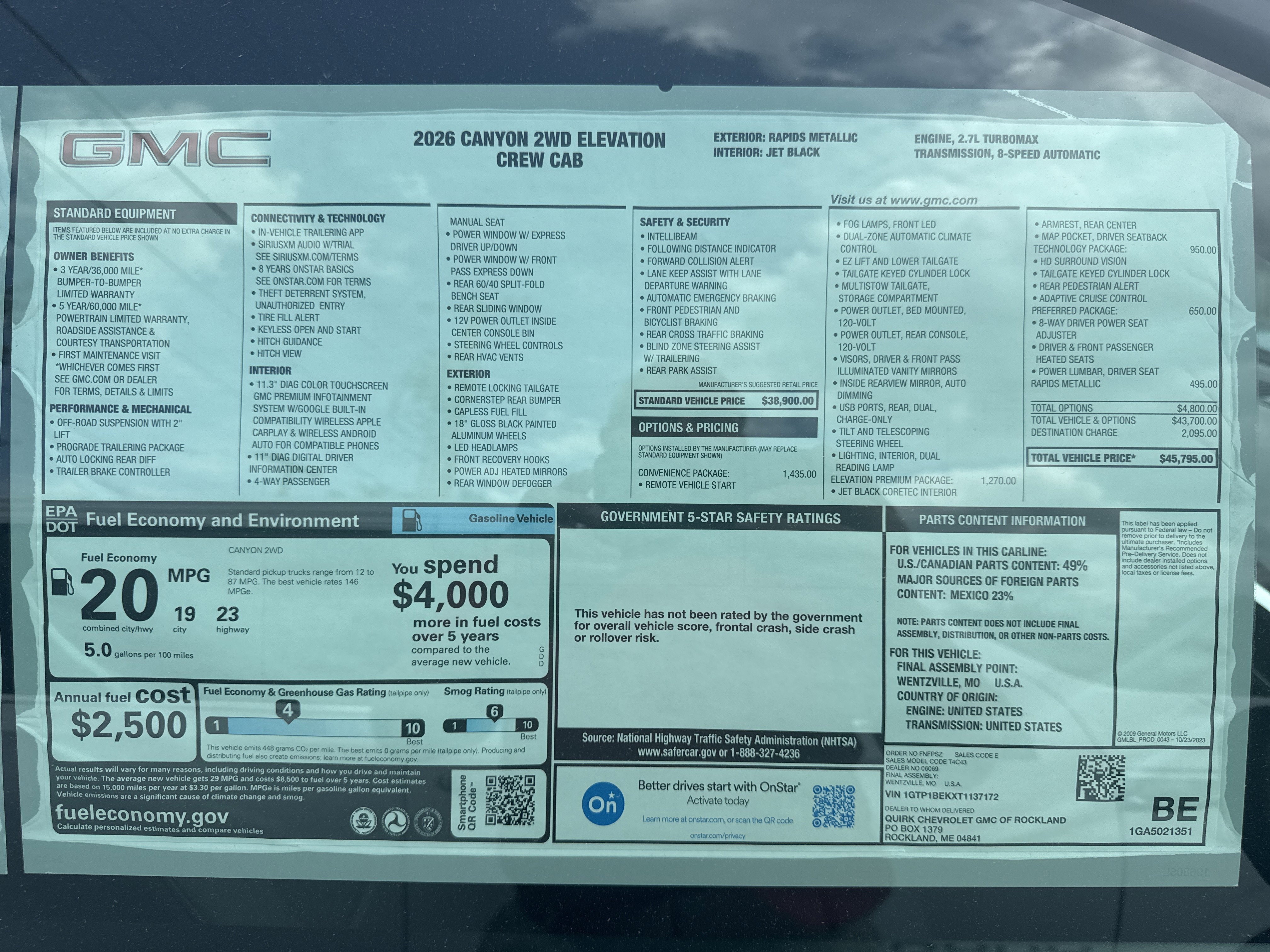 New 2026 Rapids Metallic GMC Elevation image 4