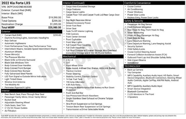 Used 2022 Red Kia LXS image 23