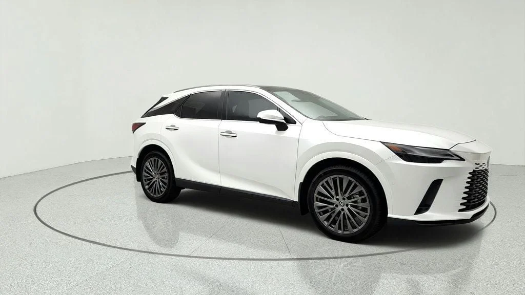 Used 2023 Eminent White Pearl Lexus RX 350h Luxury AWD w/ Mark Levinson Audio & LED Headlamps image 3