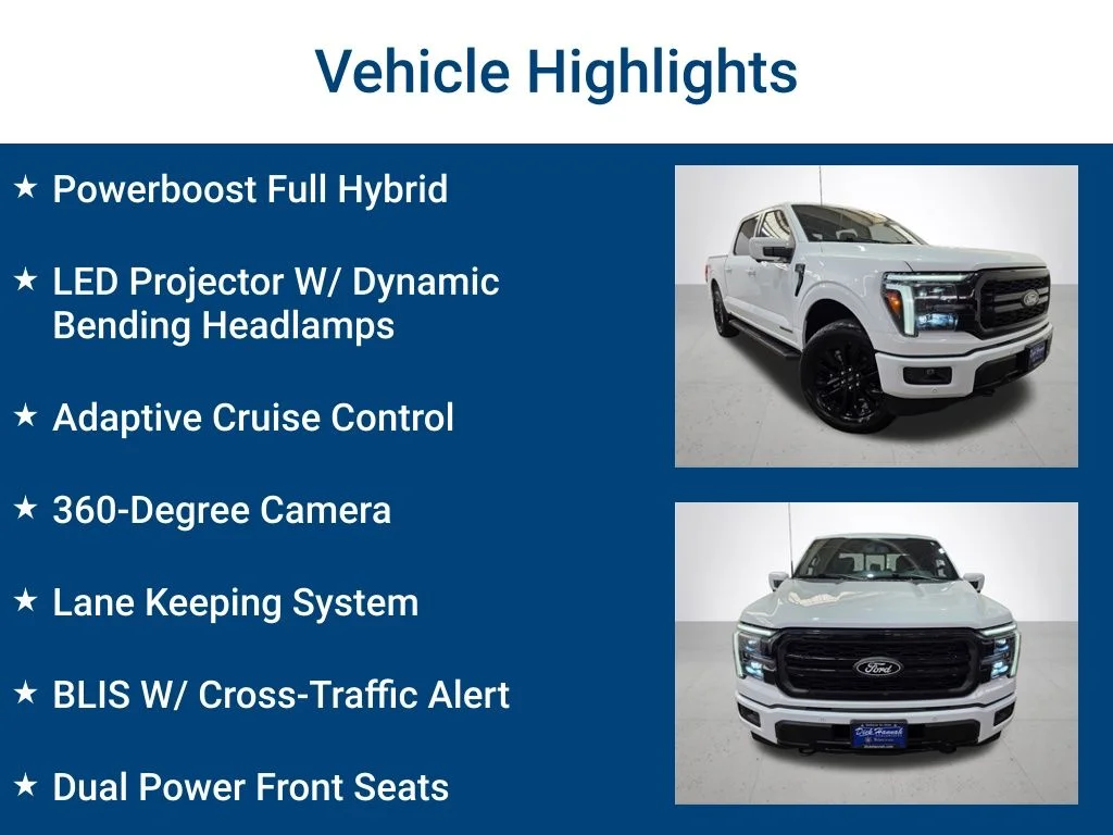 Used 2025 White Ford Lariat image 3
