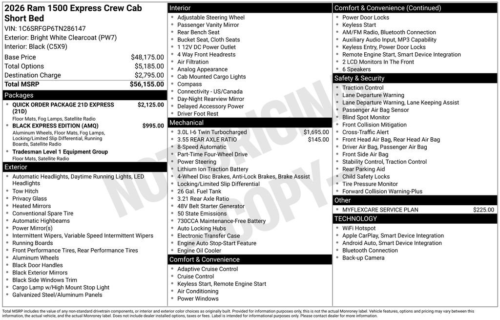 New 2026 Bright White Clearcoat RAM Express image 27