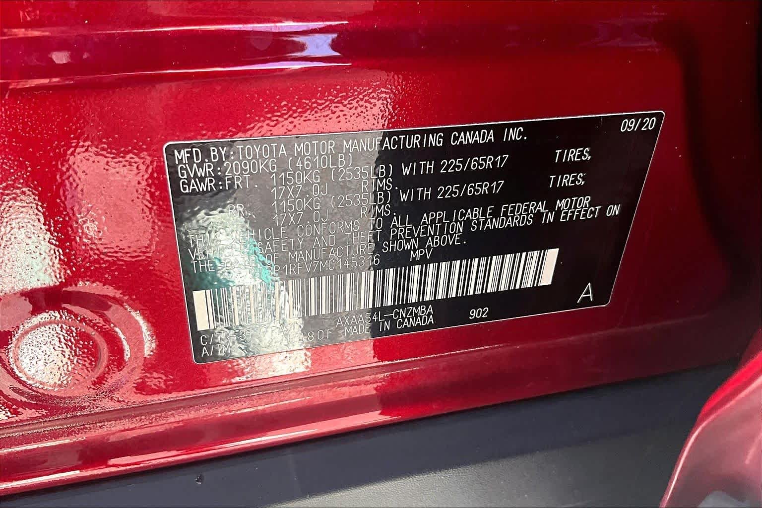 Used 2021 Ruby Flare Pearl Toyota XLE image 36