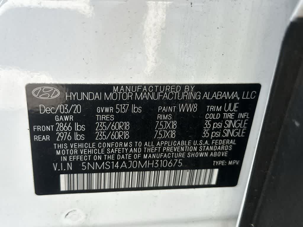 Used 2021 Quartz White Hyundai SE image 29