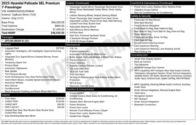 Used 2025 Silver Hyundai SEL Premium image 49