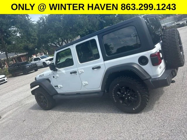 Used 2021 White Jeep Unlimited Willys image 4