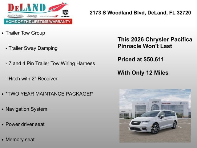 New 2026 Bright White Clear-Coat Exterior Paint Chrysler Pinnacle image 6