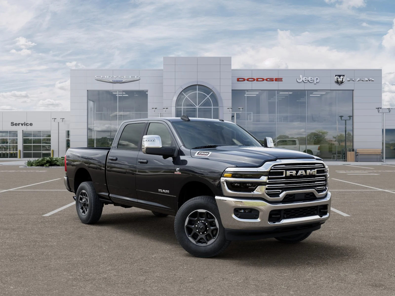 New 2026 Diamond Black Crystal Pearl-Coat Exterior Paint RAM Laramie image 13