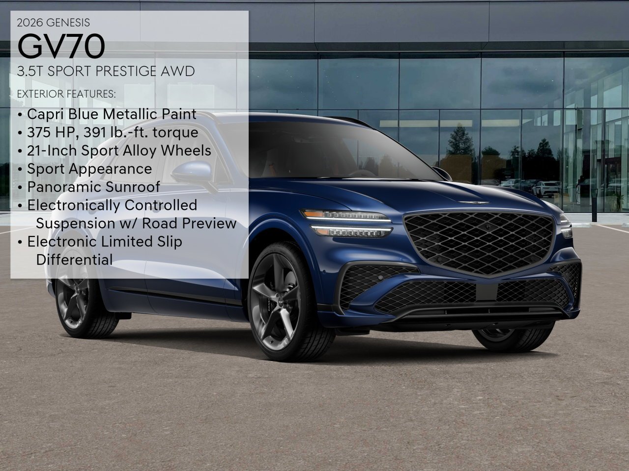 New 2026 Blue Genesis 3.5T SPORT PRESTIGE image 3