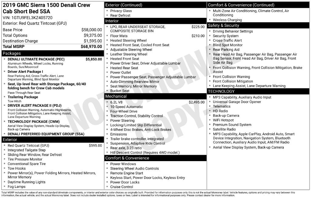 Used 2019 Red GMC Denali image 2