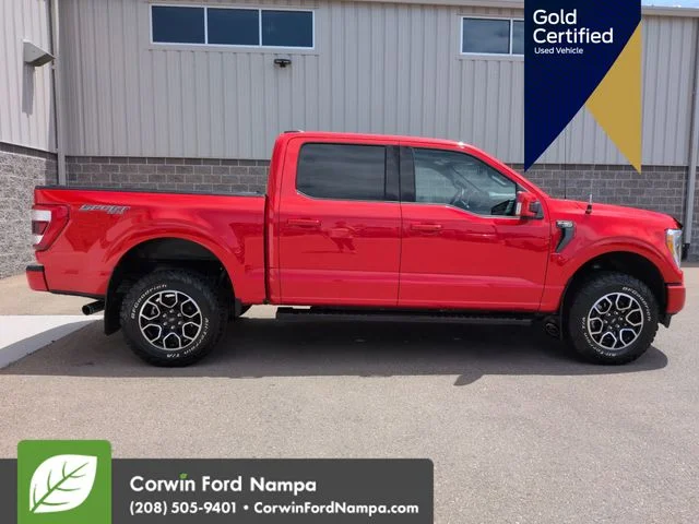 Certified Used 2021 Red Ford Lariat image 2