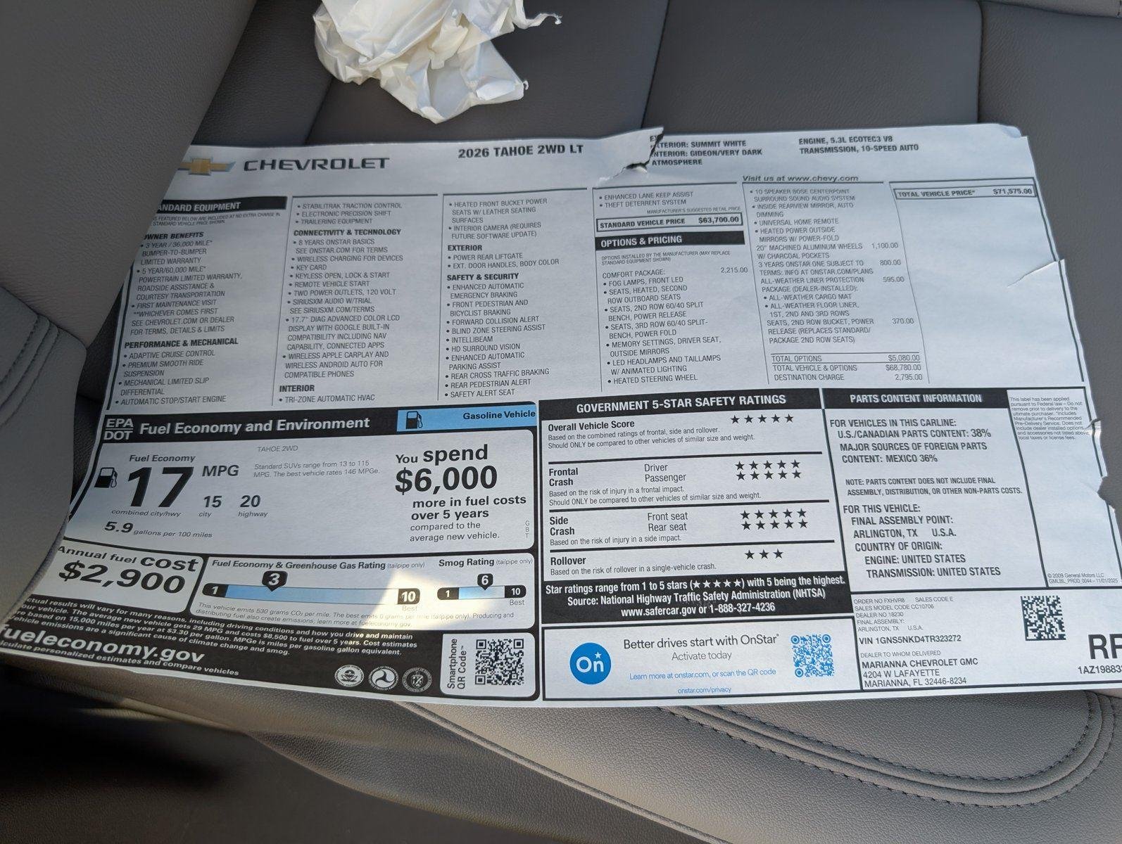 New 2026 Summit White Chevrolet LT image 41