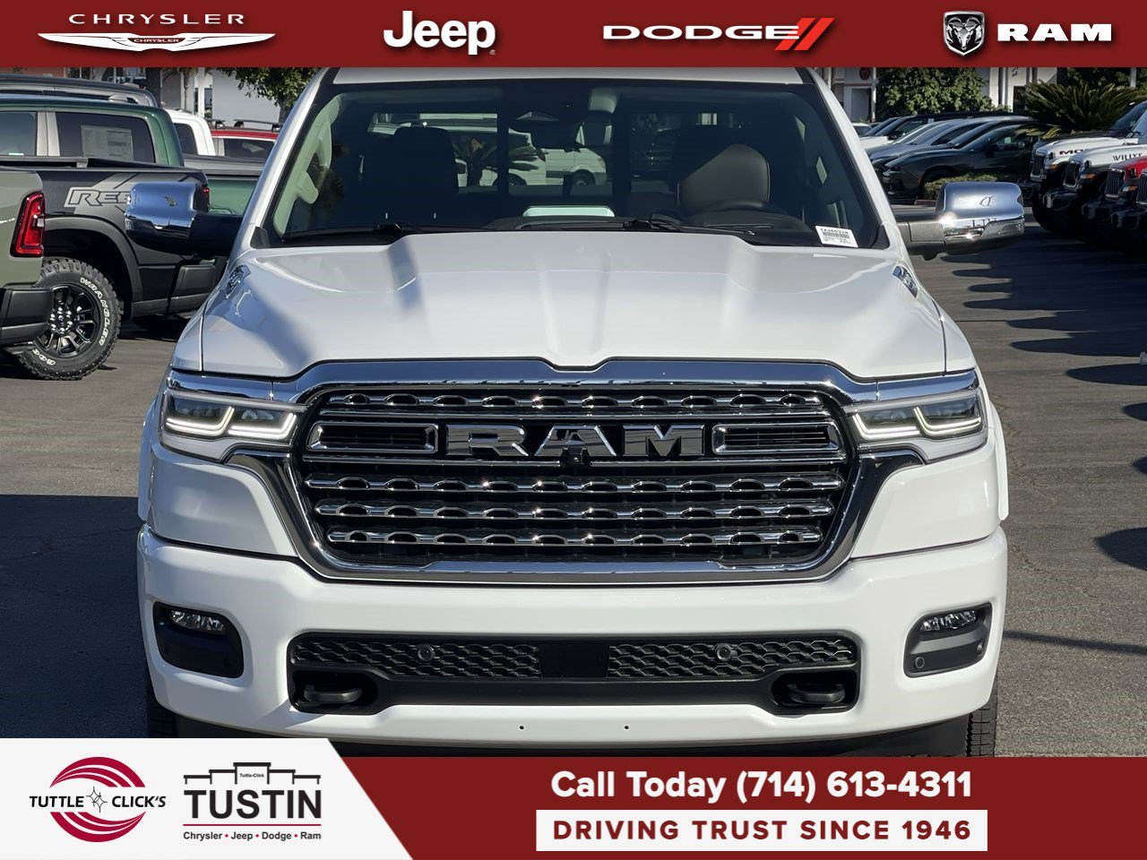 New 2026 Bright White Clear-Coat Exterior Paint RAM Longhorn image 2