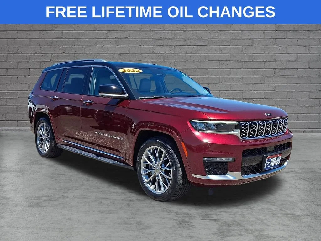 Used 2022 Velvet Red Pearlcoat Jeep Summit image 1