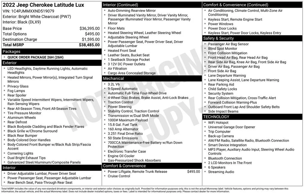 Used 2022 White Jeep Latitude Lux image 6