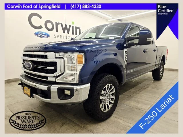 Certified Used 2020 Blue Jeans Metallic Ford Lariat image 1