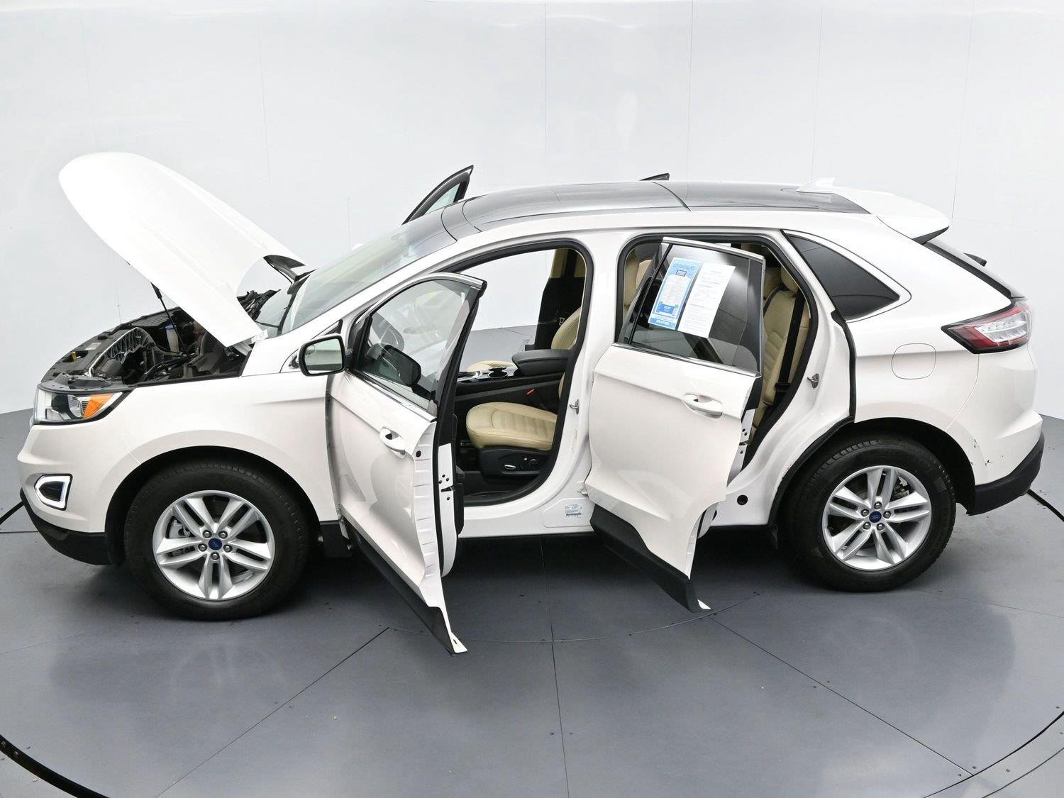 Used 2017 White Platinum Metallic Tri-Coat Ford SEL image 36