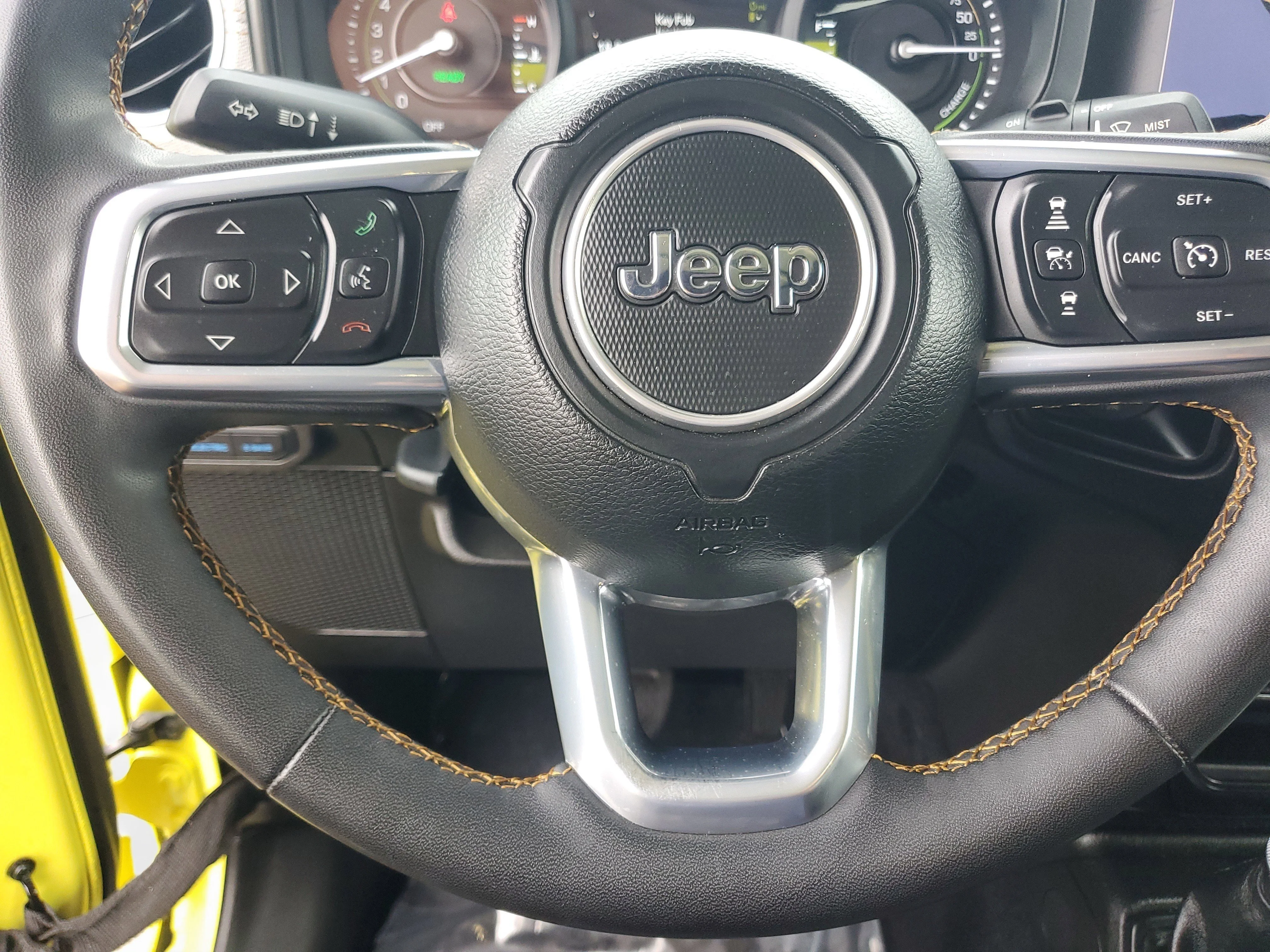 Used 2024 Yellow Jeep Sahara 4xe image 24