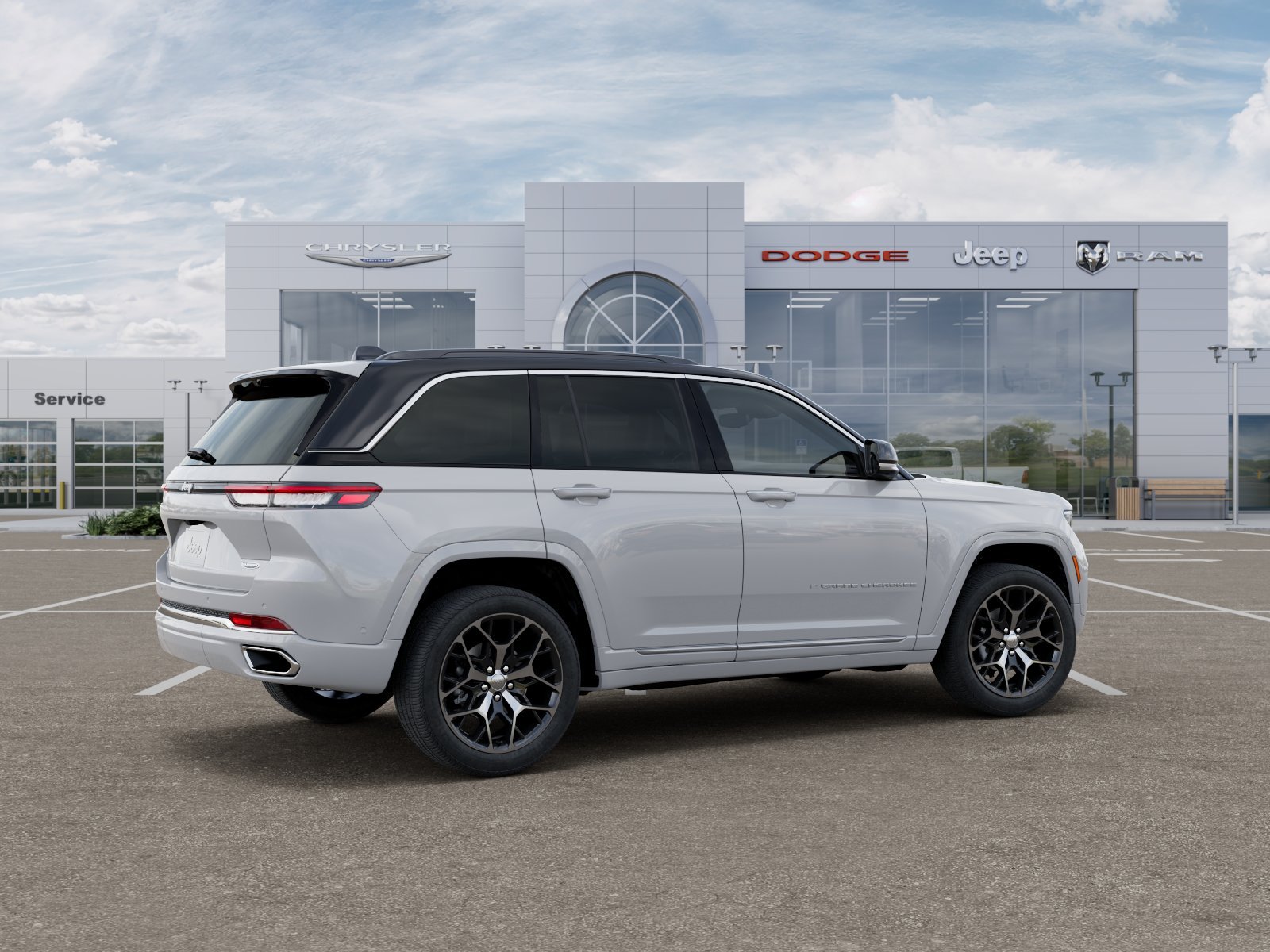 New 2025 Bright White Clear-Coat Exterior Paint Jeep Summit Reserve image 2