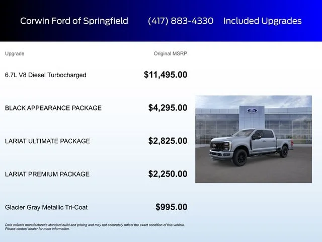 New 2026 Glacier Gray Metallic Tri-Coat Ford F-250® Lariat® image 5