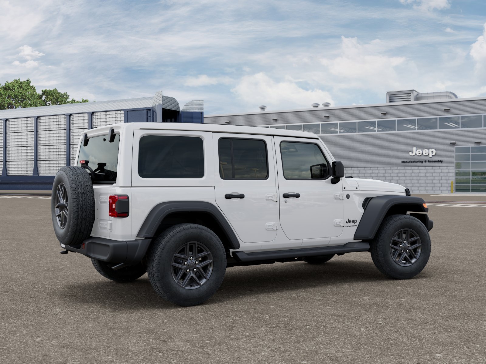 New 2026 Bright White Clear-Coat Exterior Paint Jeep Sport S image 4