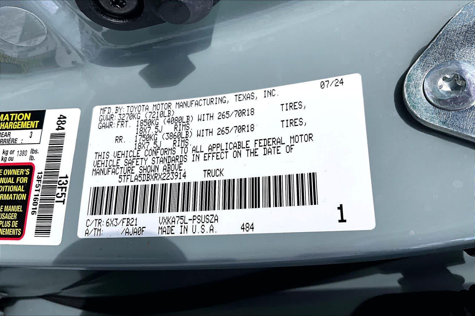 Used 2024 Lunar Rock Toyota SR5 image 33