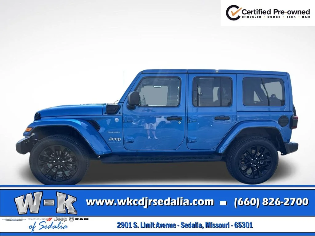 Certified Used 2023 Blue Jeep Sahara 4xe image 12