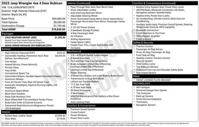 Used 2023 Yellow Jeep Rubicon 4xe image 21