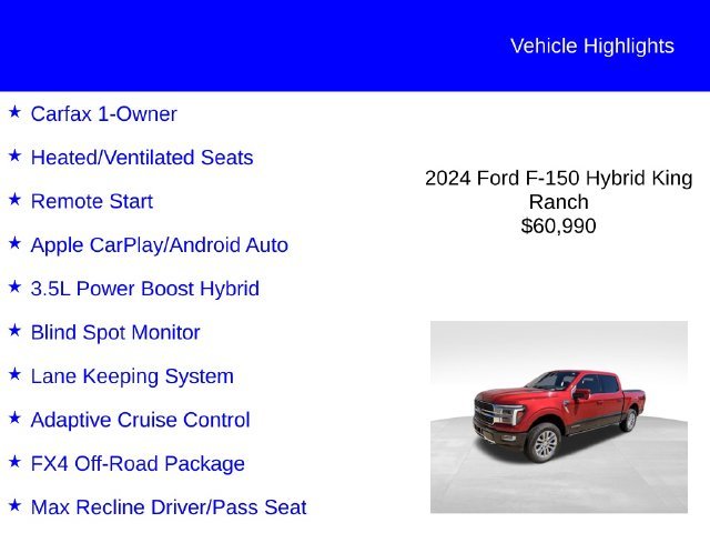 Used 2024 Red Metallic Ford King Ranch image 2