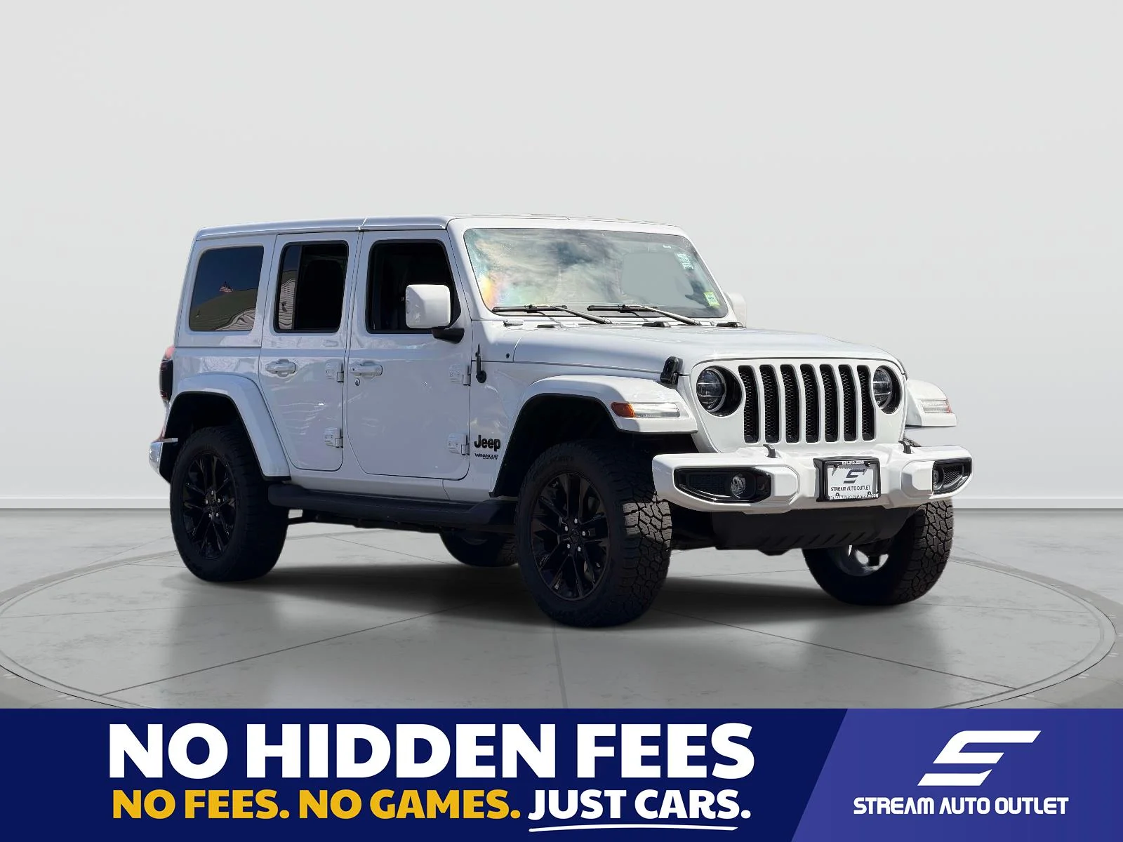 Used 2022 White Jeep Unlimited Sahara High Altitude image 1