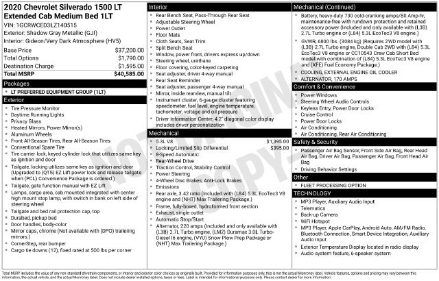 Used 2020 Gray Chevrolet LT image 12