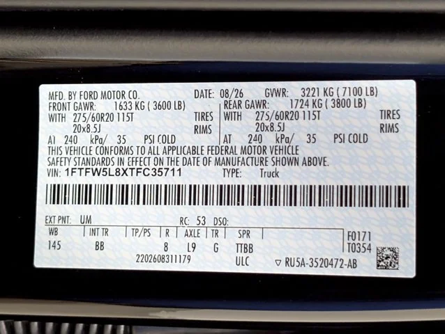 New 2026 Agate Black Metallic Ford Lariat® image 65