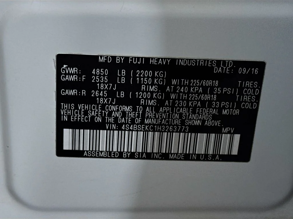 Used 2017 White Subaru 3.6R image 40