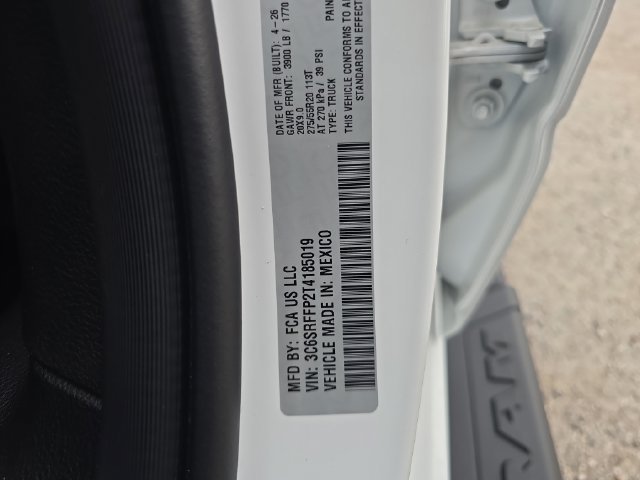 New 2026 Bright White Clear-Coat Exterior Paint RAM Big Horn/Lone Star image 29