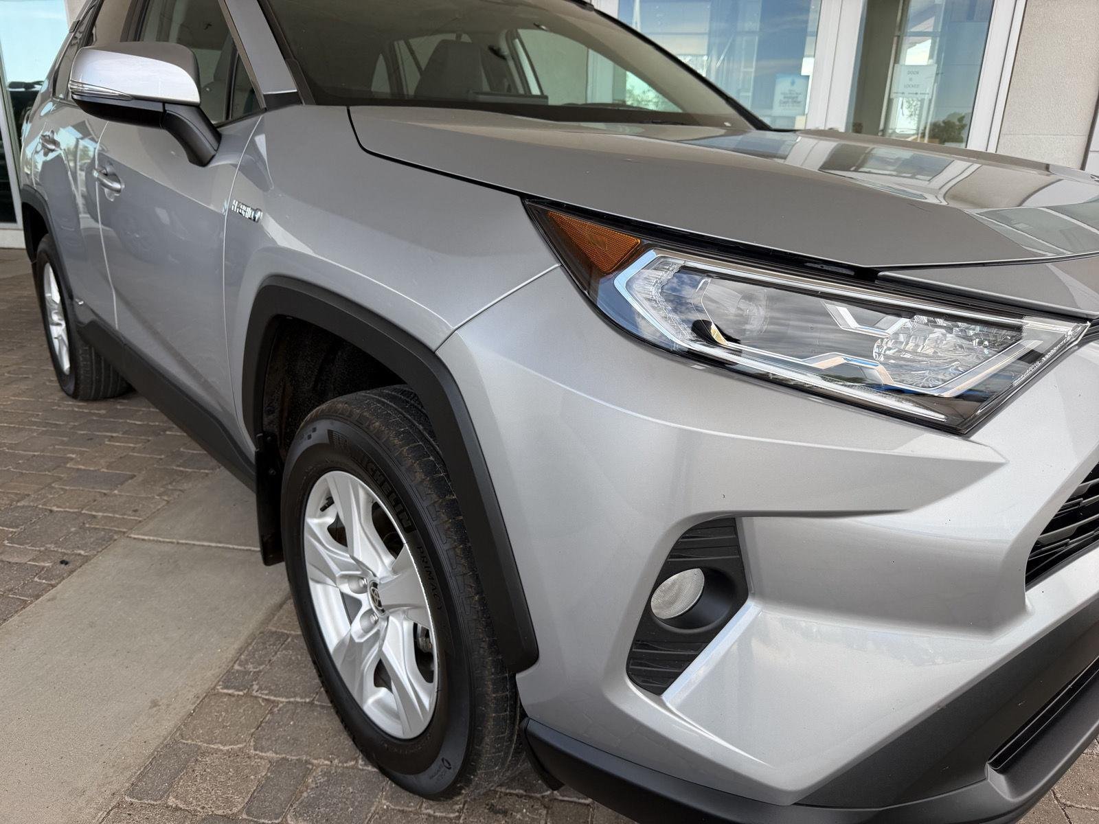 Used 2021 Silver Sky Metallic Toyota Hybrid XLE image 14