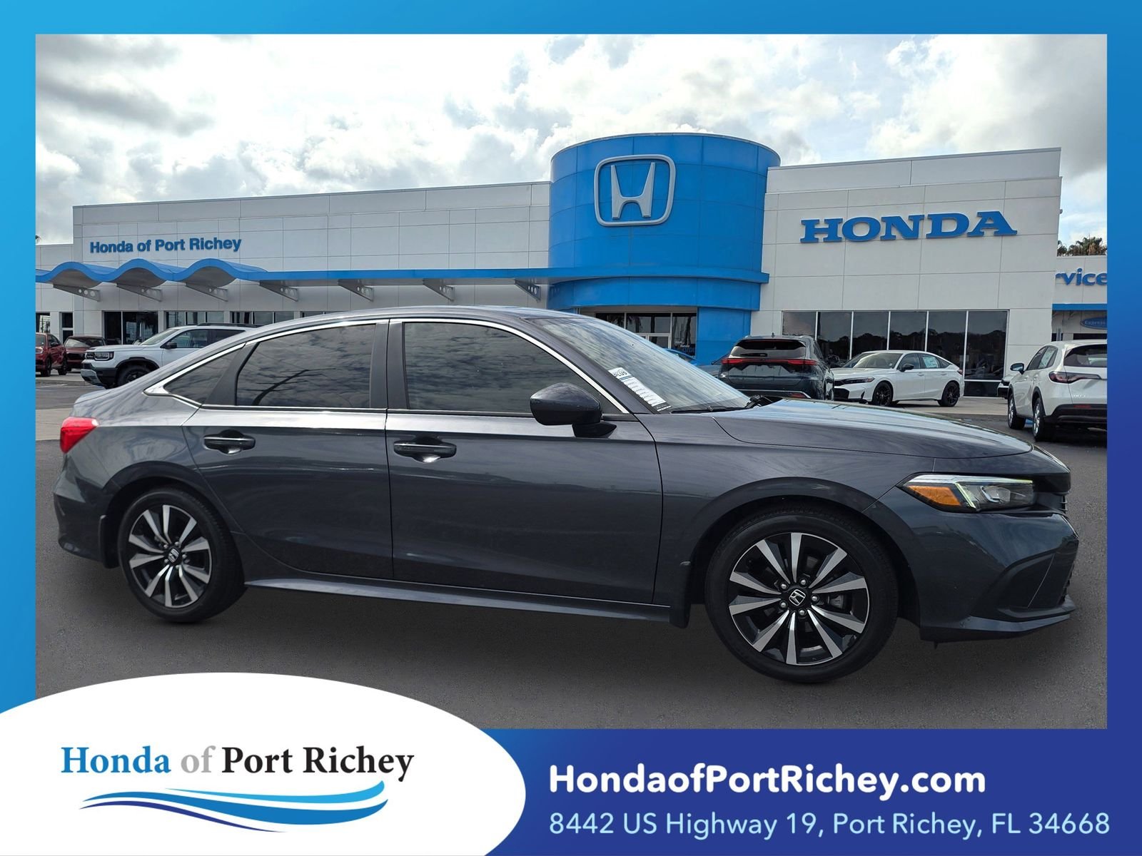 Certified Used 2023 Meteorite Gray Metallic Honda EX image 1