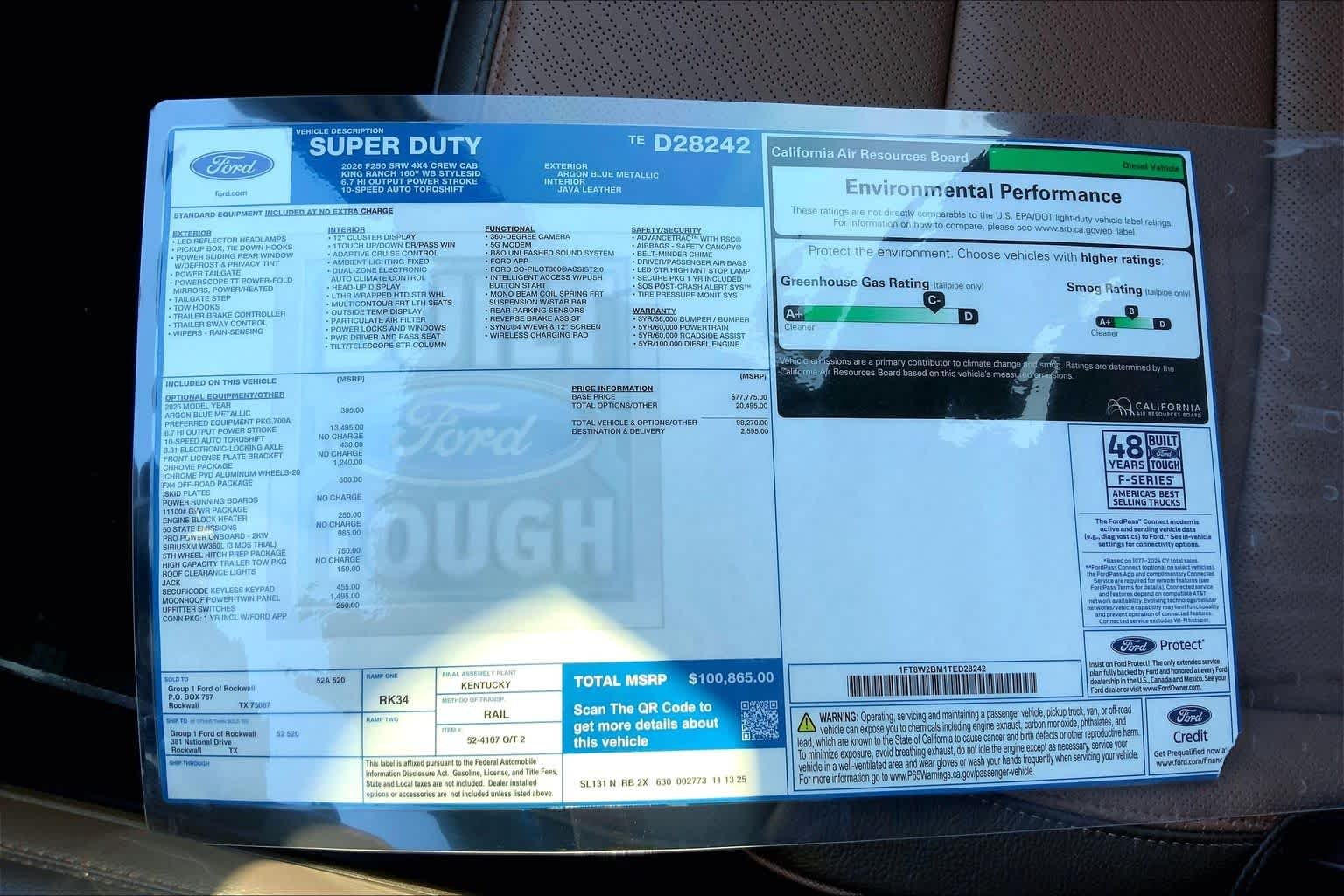 New 2026 Argon Blue Metallic Ford F-250® King Ranch® image 19