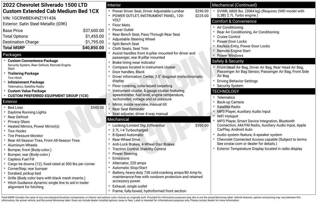 Used 2022 Gray Chevrolet Custom image 12