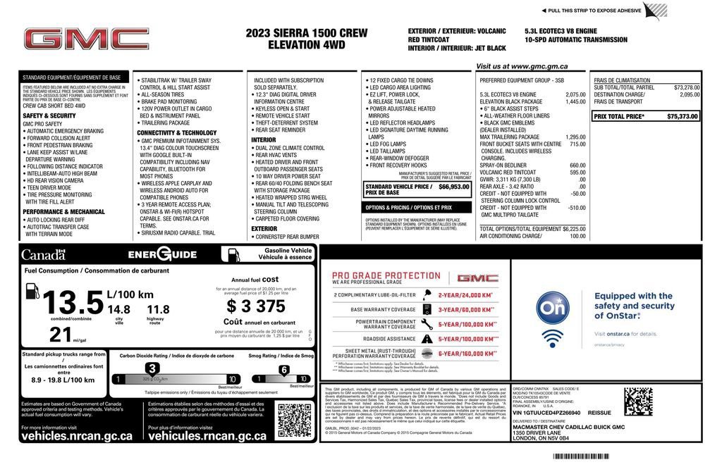 Used 2023 Volcanic Red Tintcoat GMC Elevation image 7