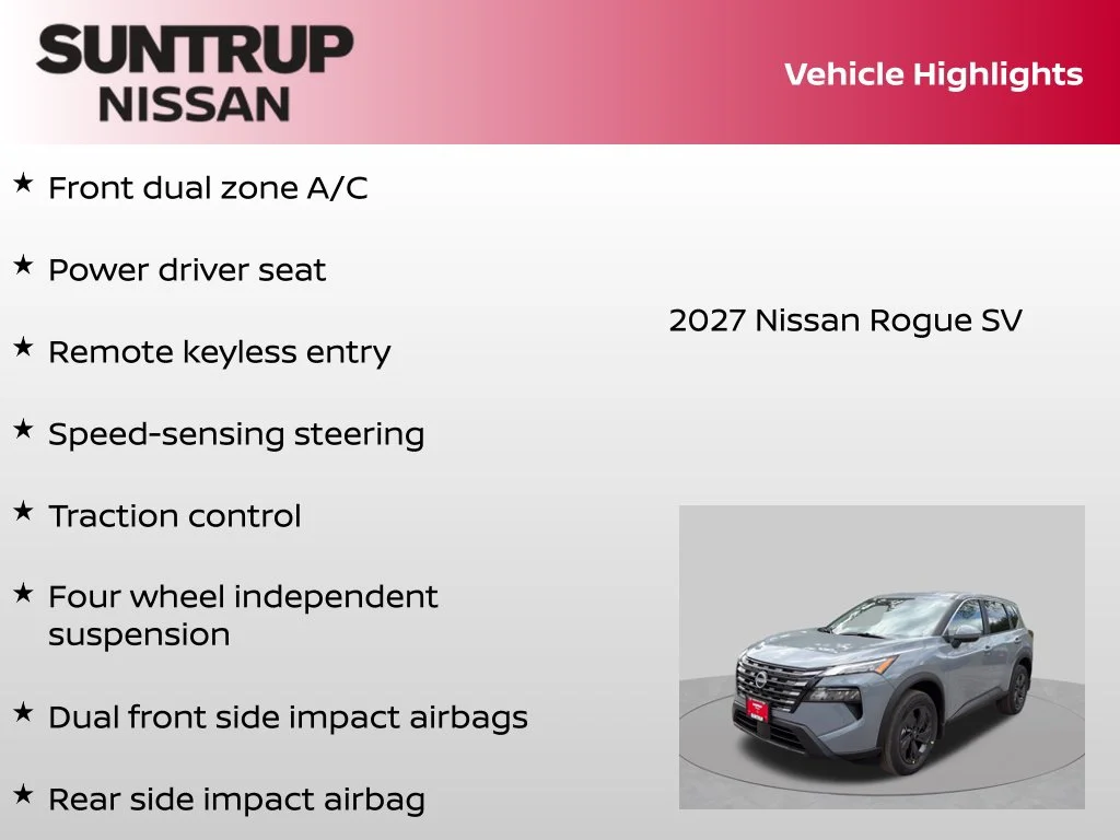 New 2027 Gray Nissan SV image 8